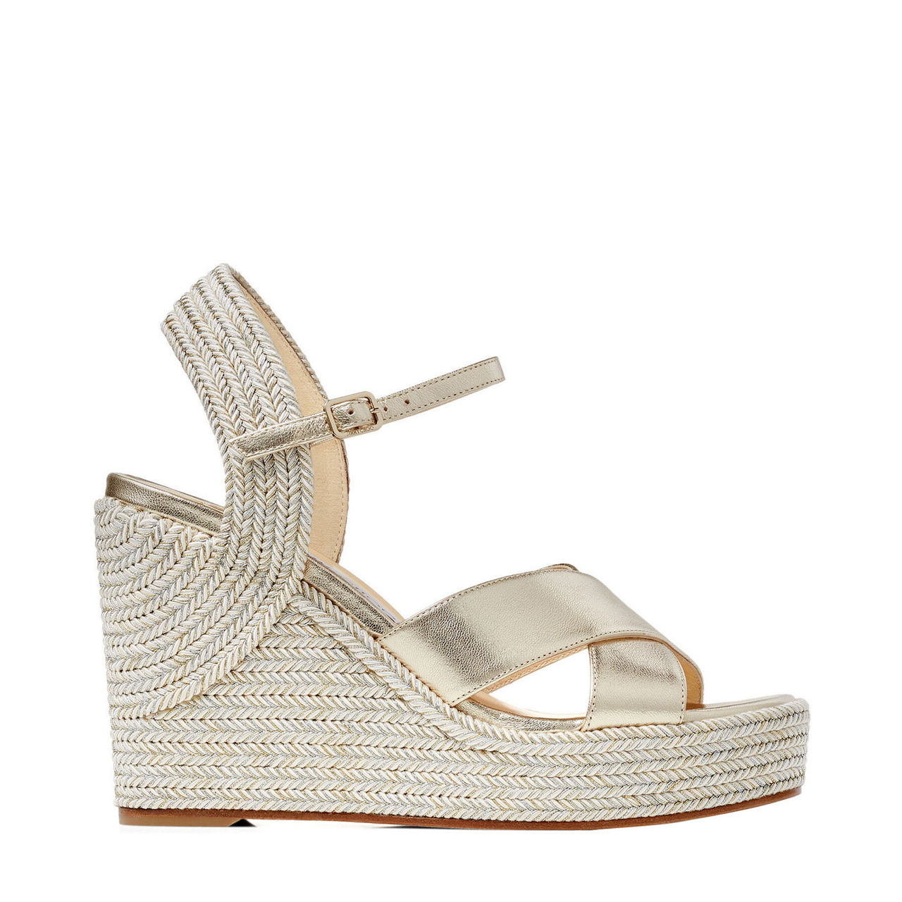 Dellena 100 Metallic Nappa Leather Wedges Dellena 100 Metallic Nappa Leather Wedges