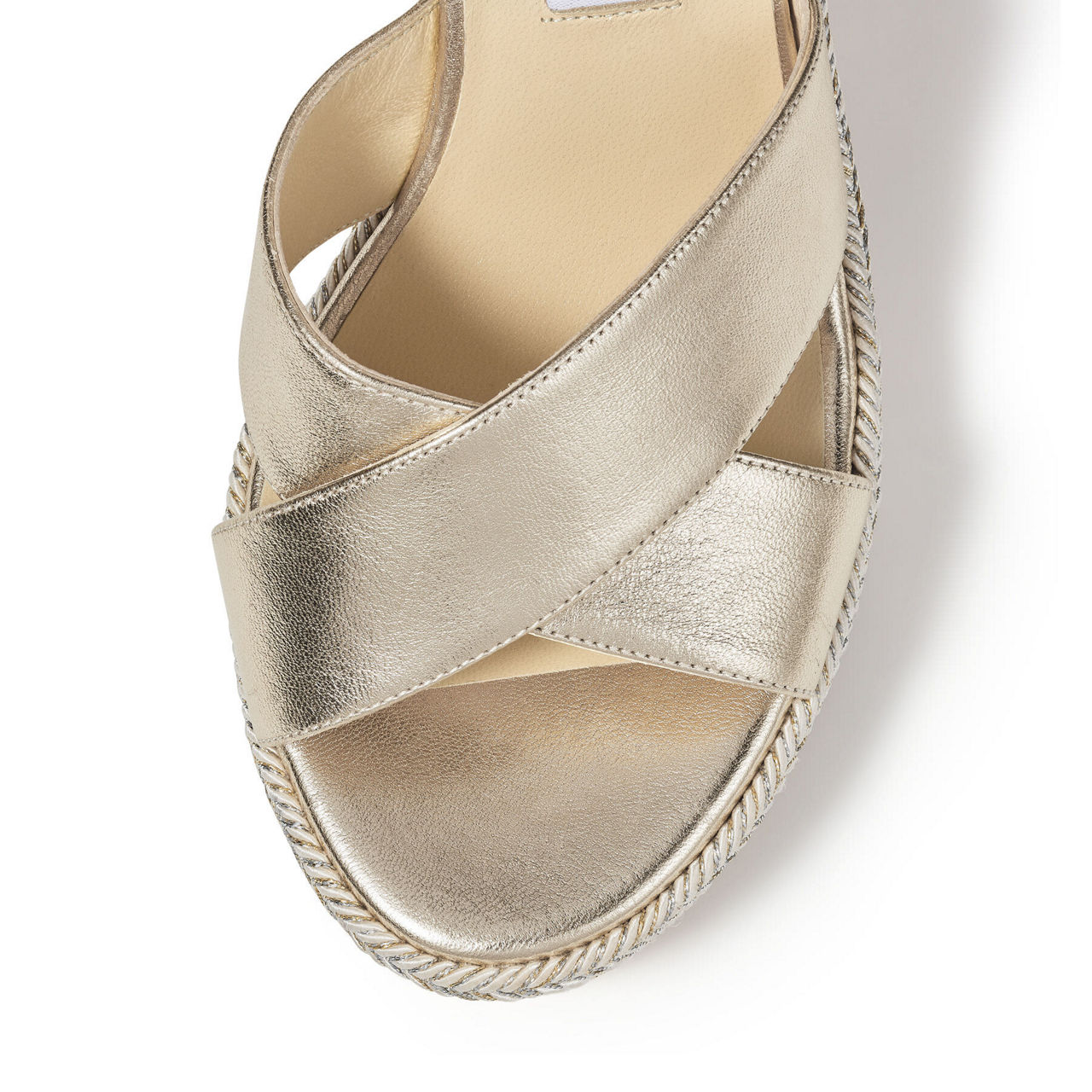 Dellena 100 Metallic Nappa Leather Wedges Dellena 100 Metallic Nappa Leather Wedges