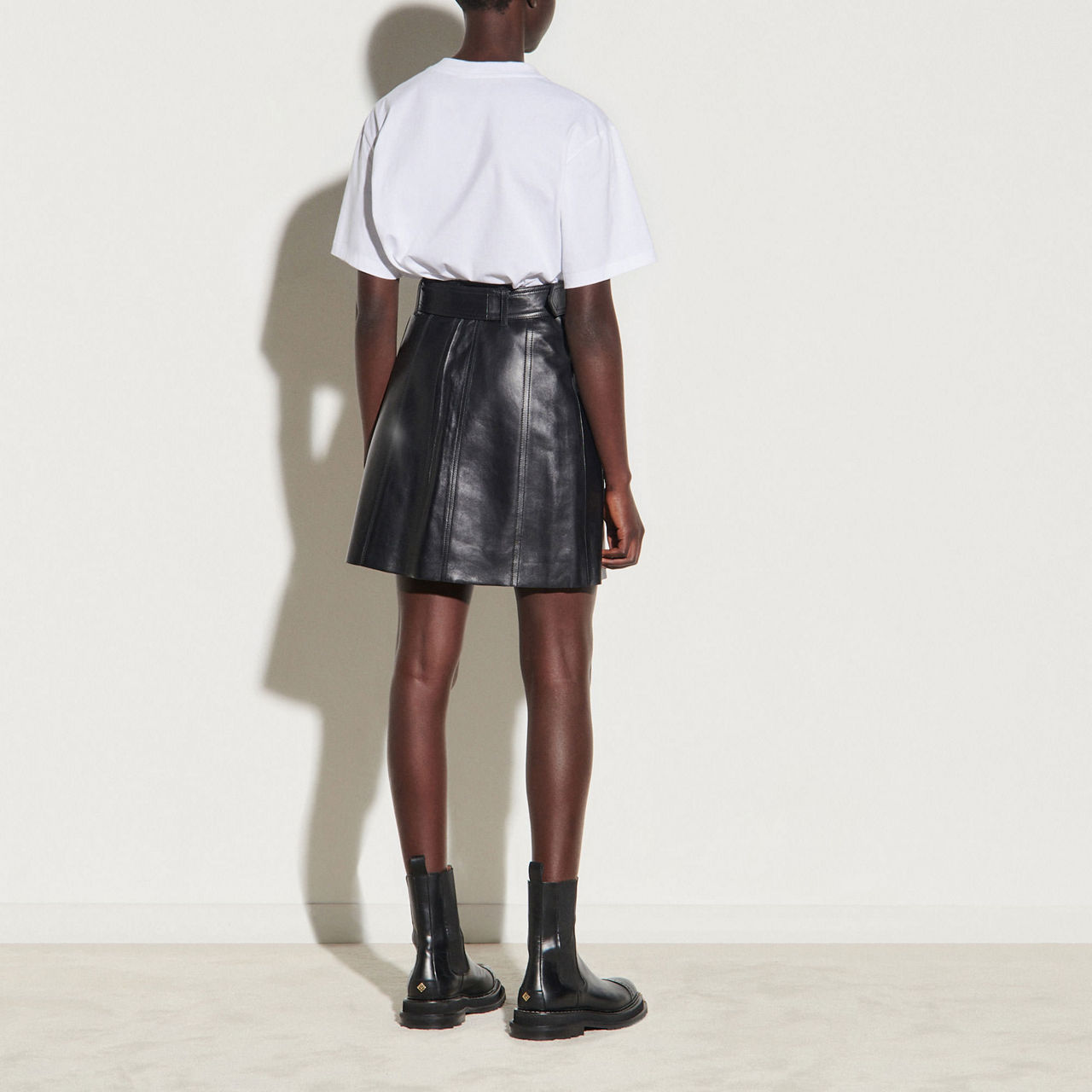 Leena A Line Leather Skirt Leena A Line Leather Skirt