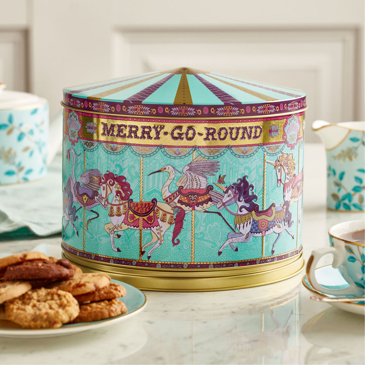 Merry Go Round Musical Biscuit Tin Merry Go Round Musical Biscuit Tin