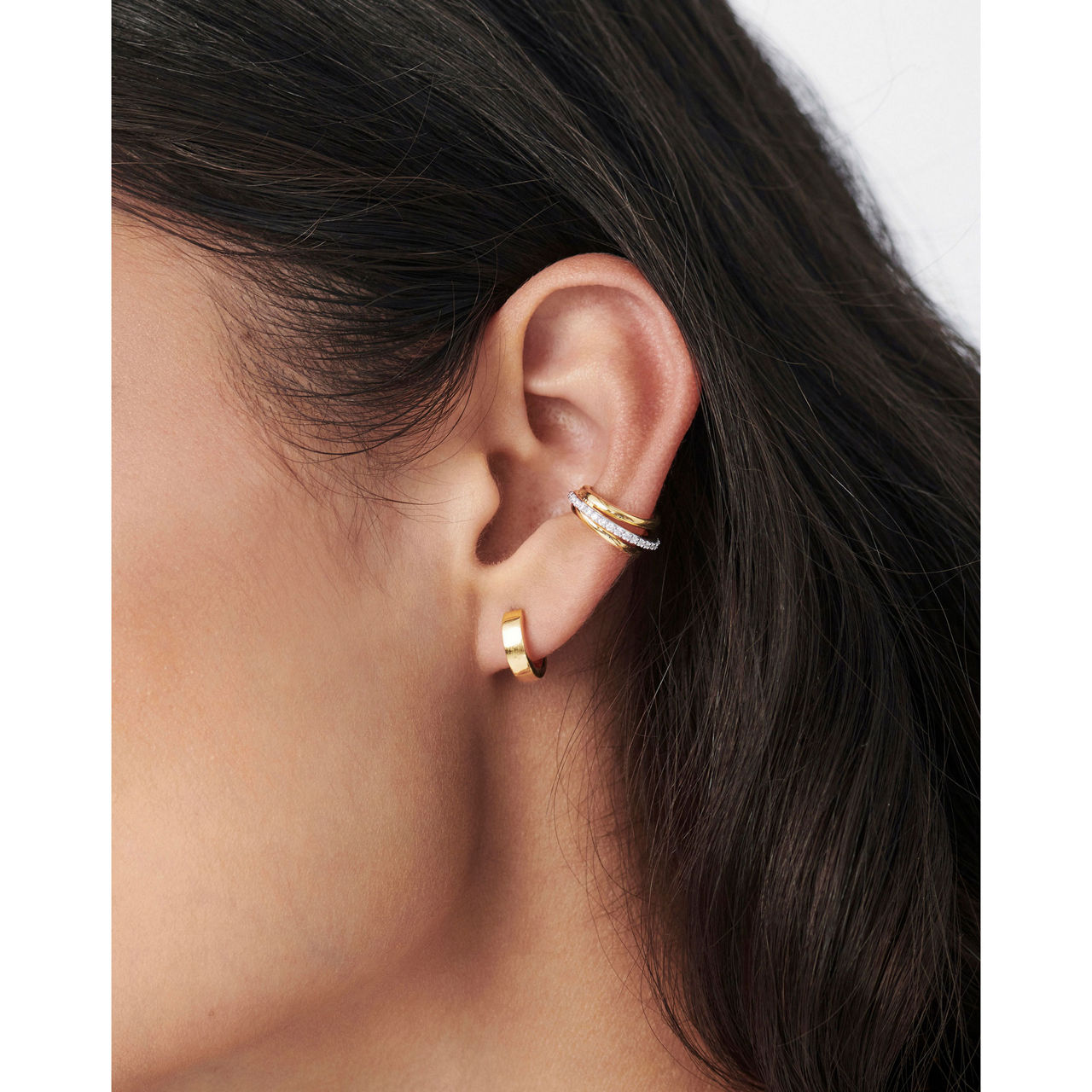 Plain 18kt Gold Plated Huggie Earrings Plain 18kt Gold Plated Huggie Earrings