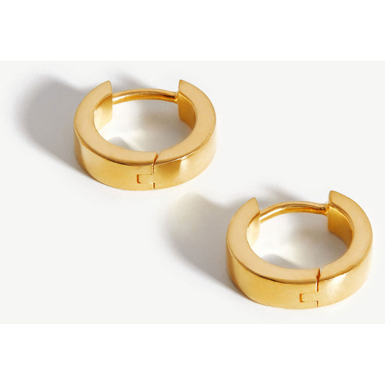 Plain 18kt Gold Plated Huggie Earrings Plain 18kt Gold Plated Huggie Earrings