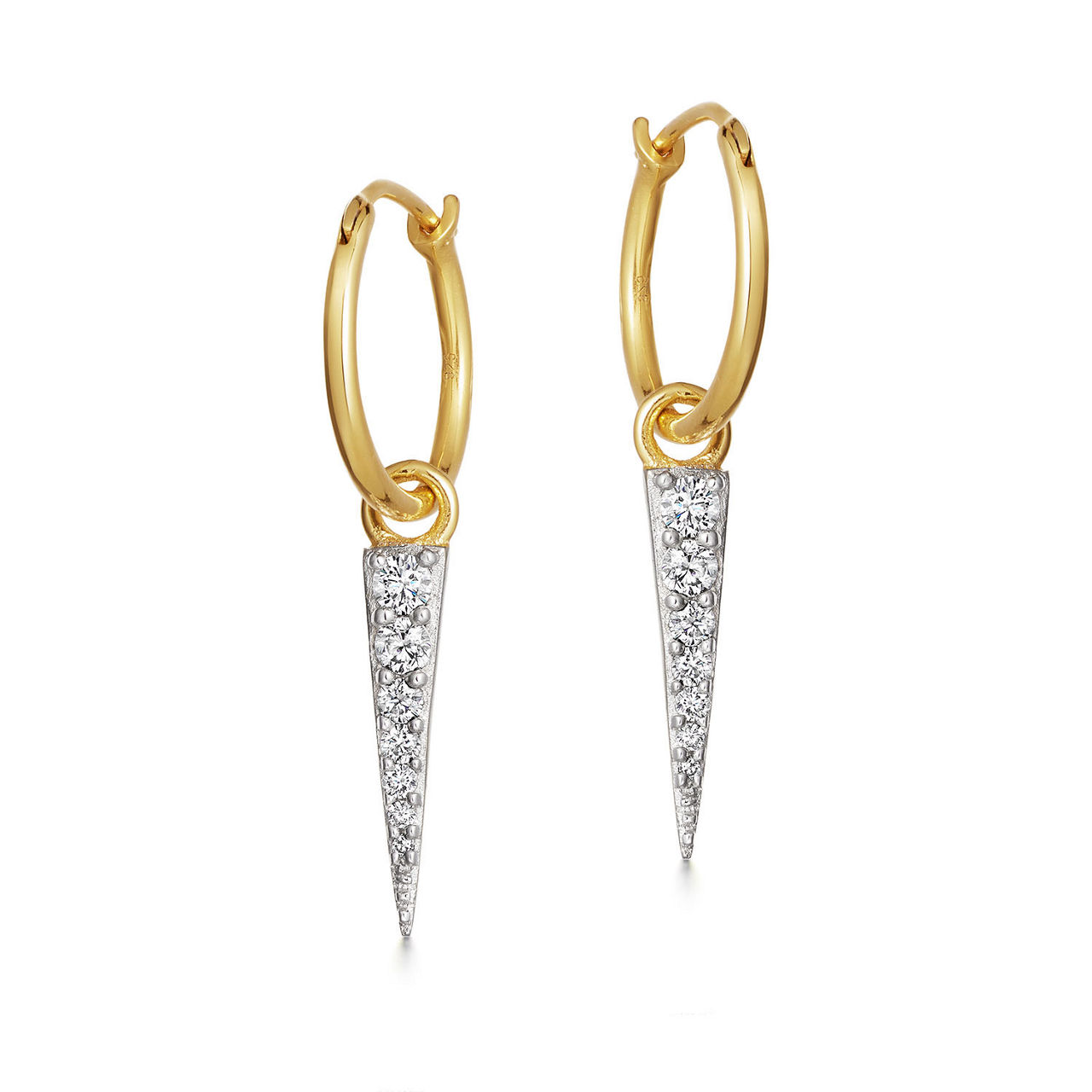 Mini Pavé Spike Charm Earrings Mini Pavé Spike Charm Earrings