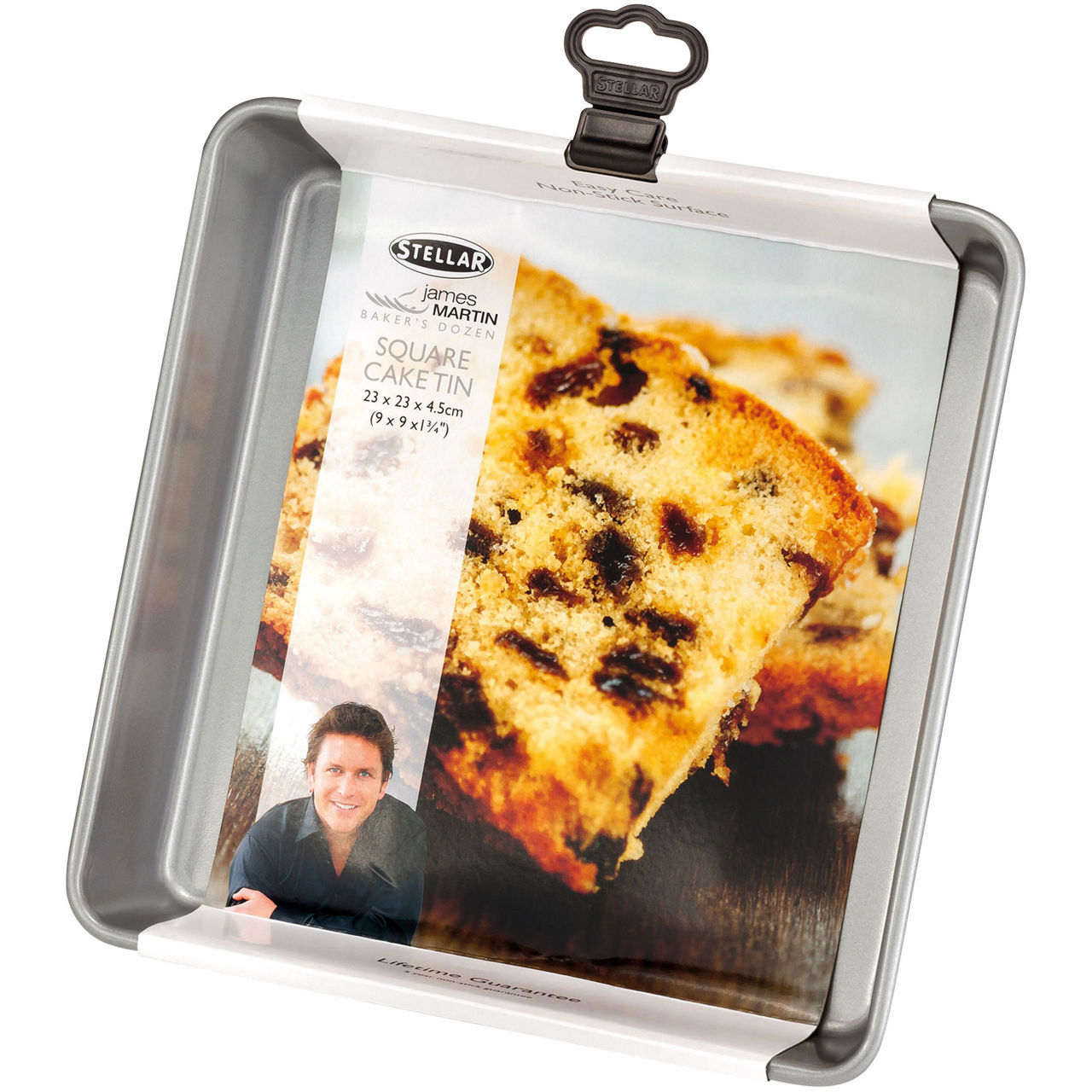 James Martin Bakers Collection Non-Stick Square Cake Tin 23cm James Martin Bakers Collection Non-Stick Square Cake Tin 23cm