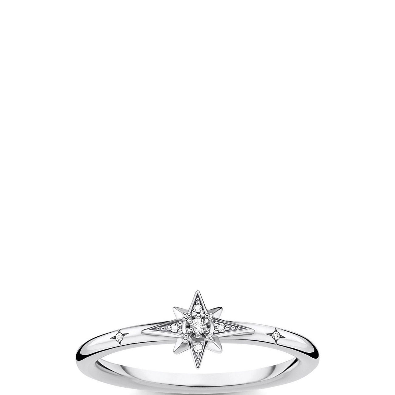Ring Star Stones Silver