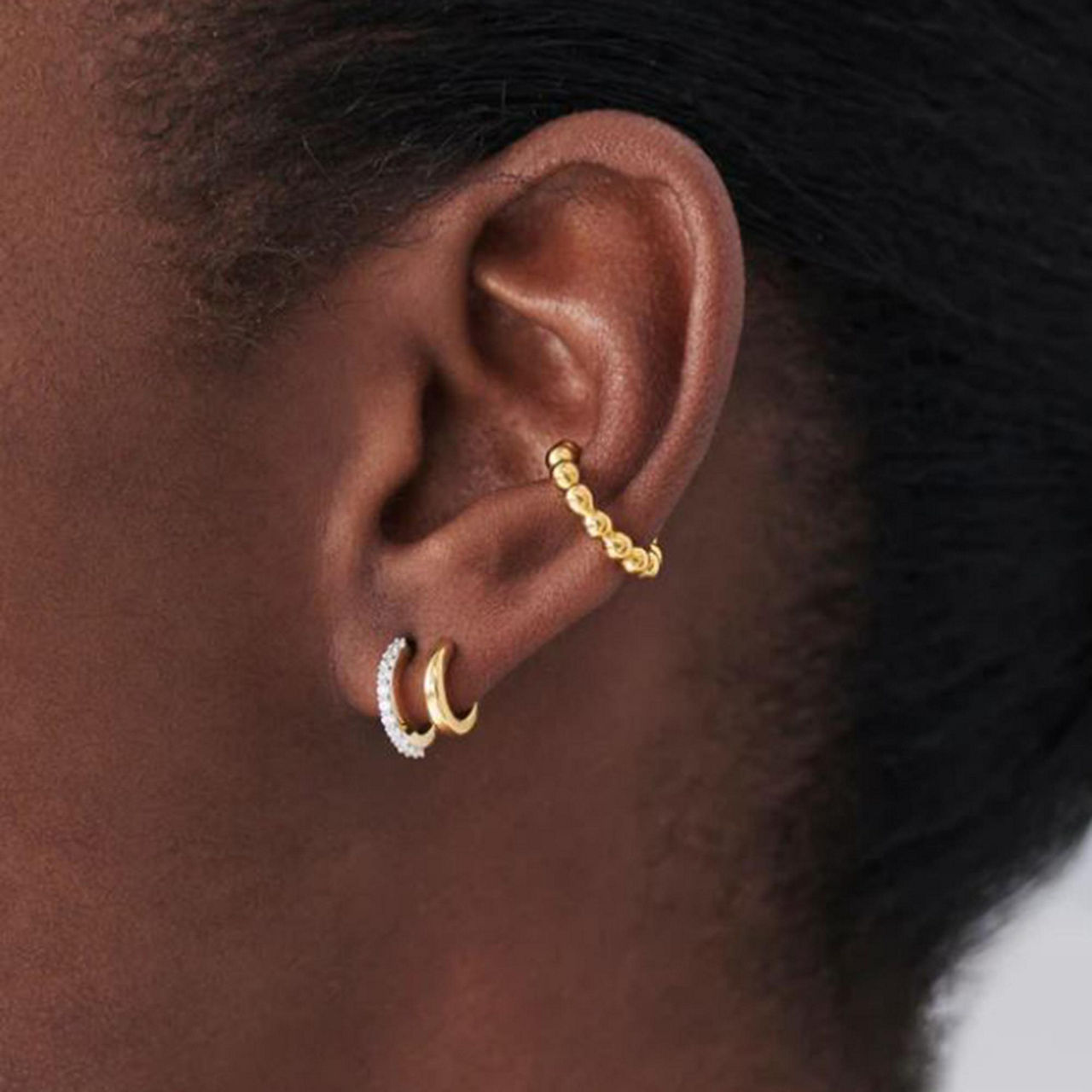 Classic Pavé Double Huggies Classic Pavé Double Huggies