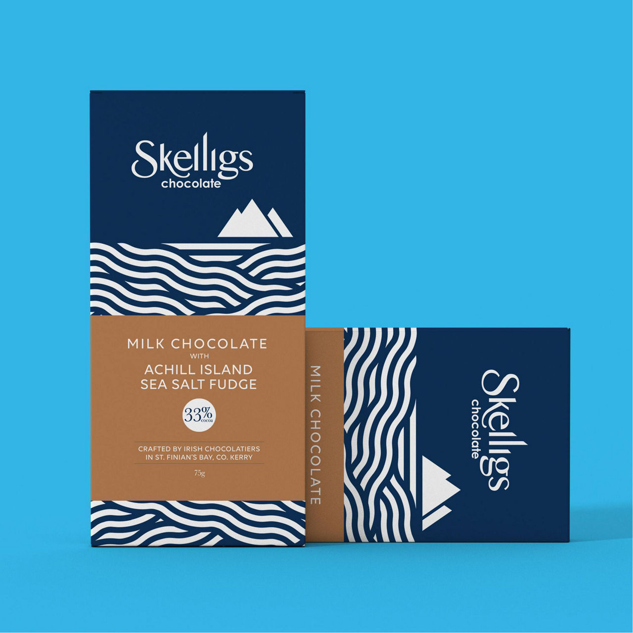 Achill Island Sea Salt Fudge and Milk Chocolate Bar 75g Achill Island Sea Salt Fudge and Milk Chocolate Bar 75g