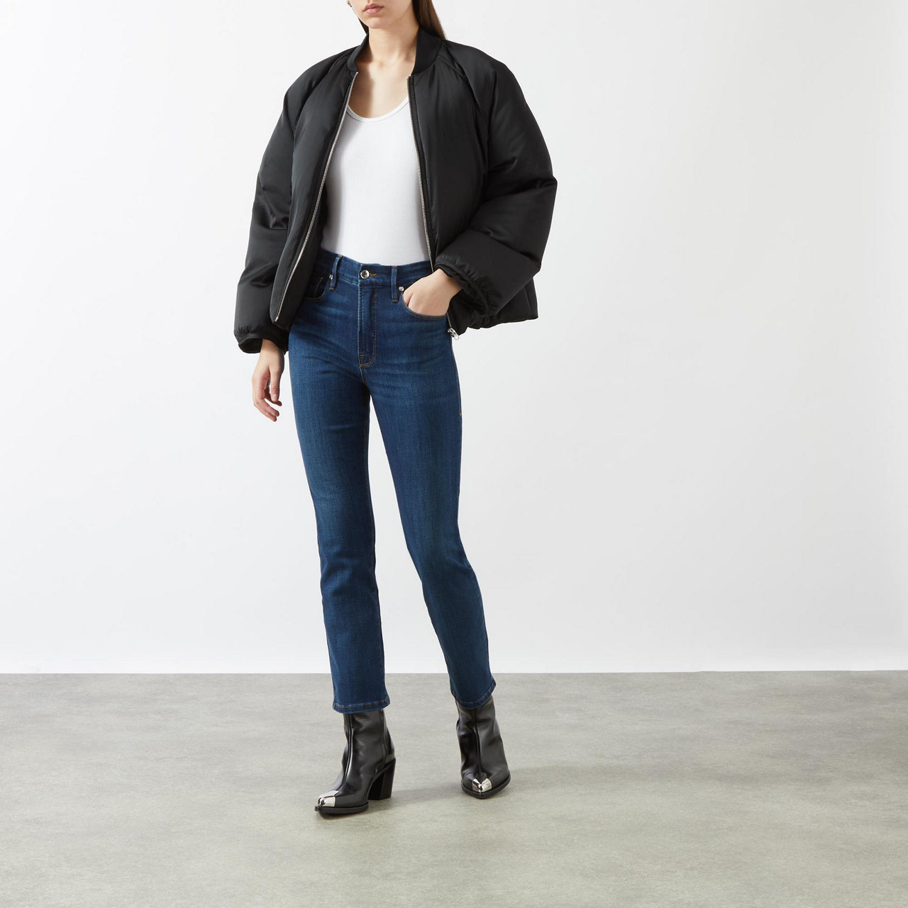 Good Legs High-Rise Cropped Straight Leg Jeans Good Legs High-Rise Cropped Straight Leg Jeans