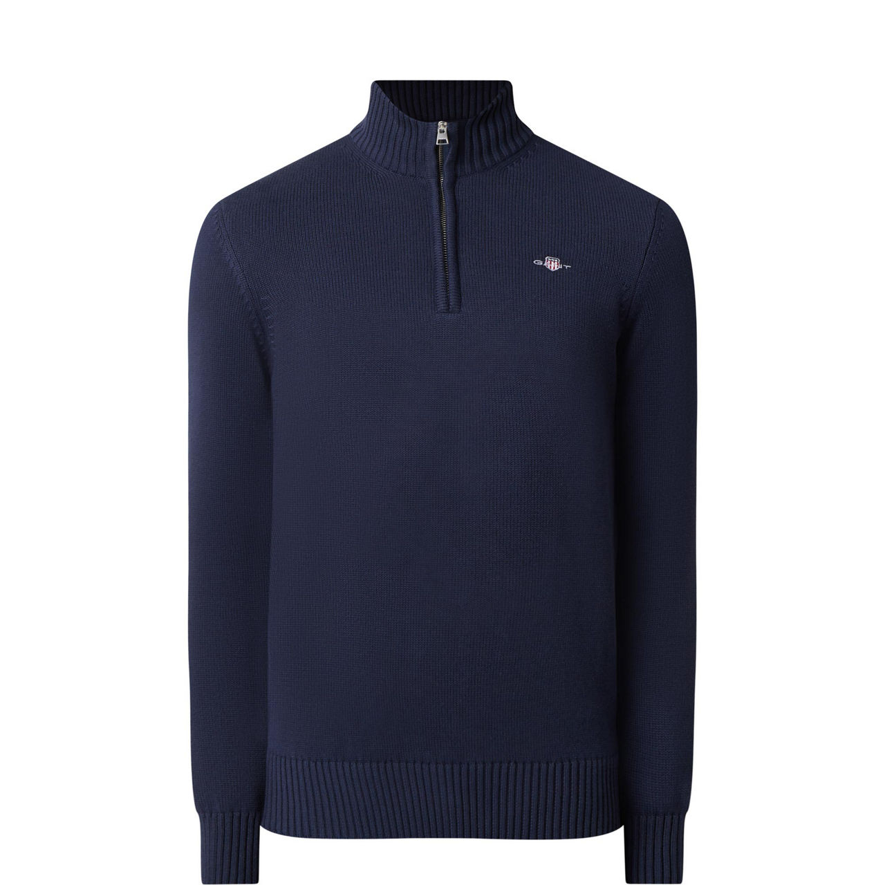 Cotton Casual Half-Zip Sweater