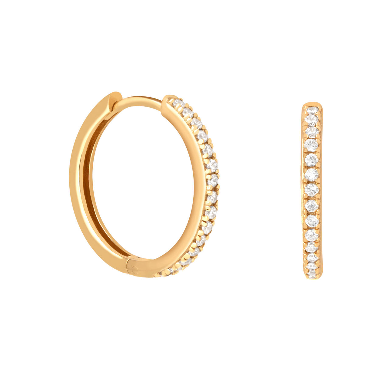 Crystal Hinge 18k Gold-Plated Small Hoops Crystal Hinge 18k Gold-Plated Small Hoops