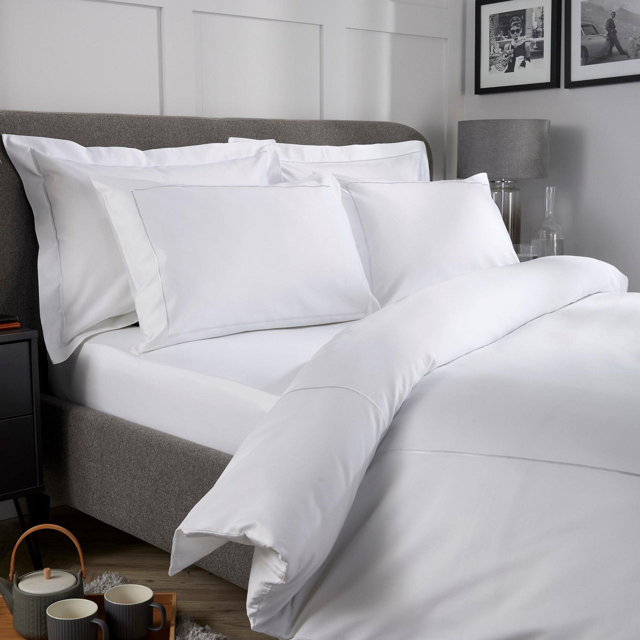 800 Thread Count Fitted Sheet White 800 Thread Count Fitted Sheet White