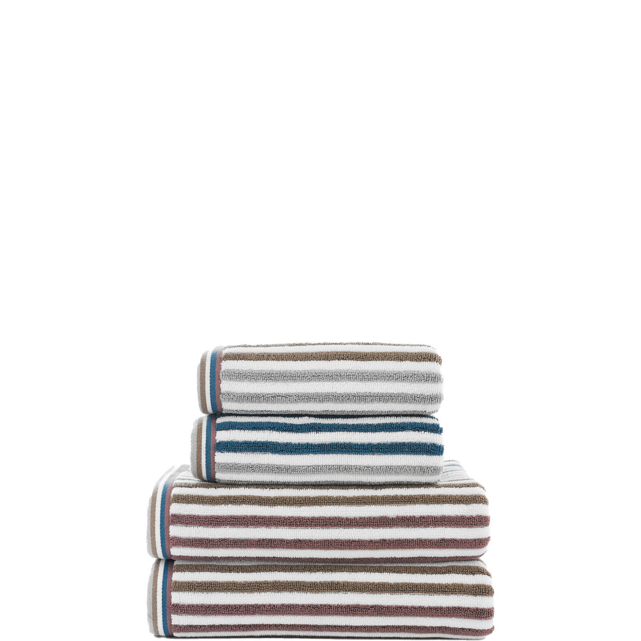 Hanover Striped Towel Walnut