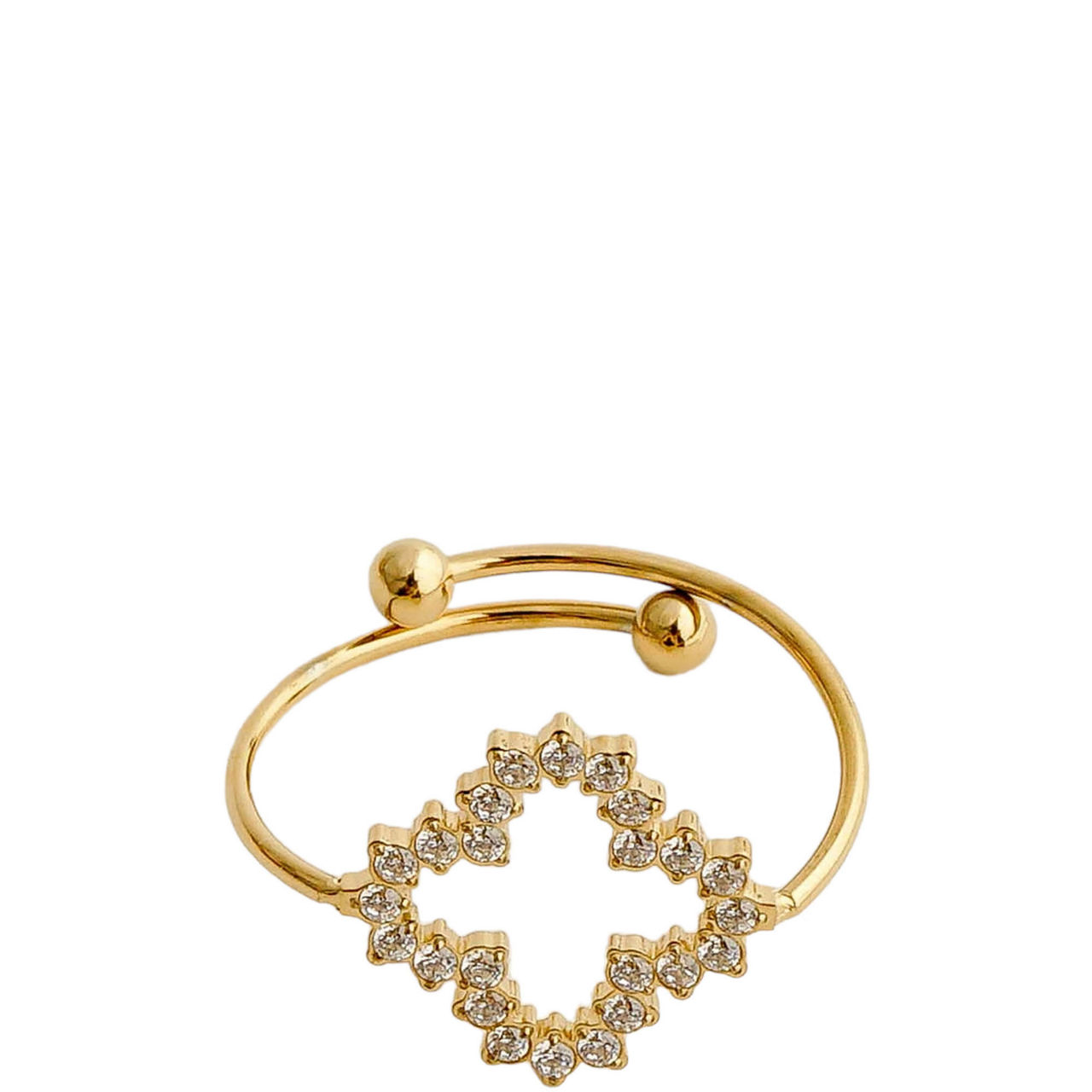 Cluster Clover Ring