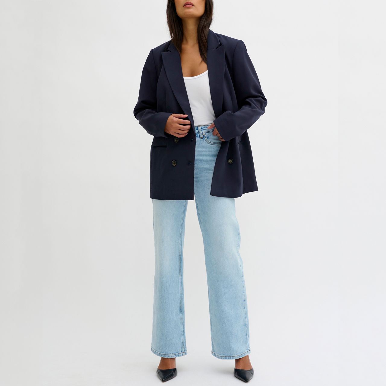 Double-Breasted Tailored Blazer Double-Breasted Tailored Blazer