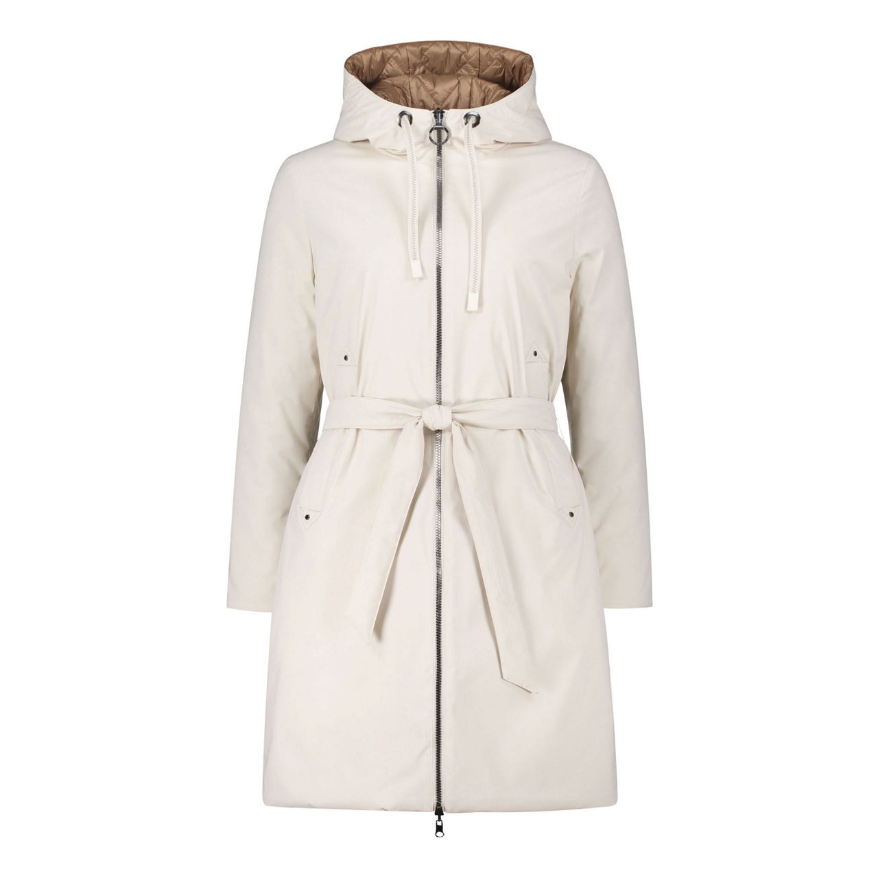 Quilt-Lined Belted Jacket Quilt-Lined Belted Jacket