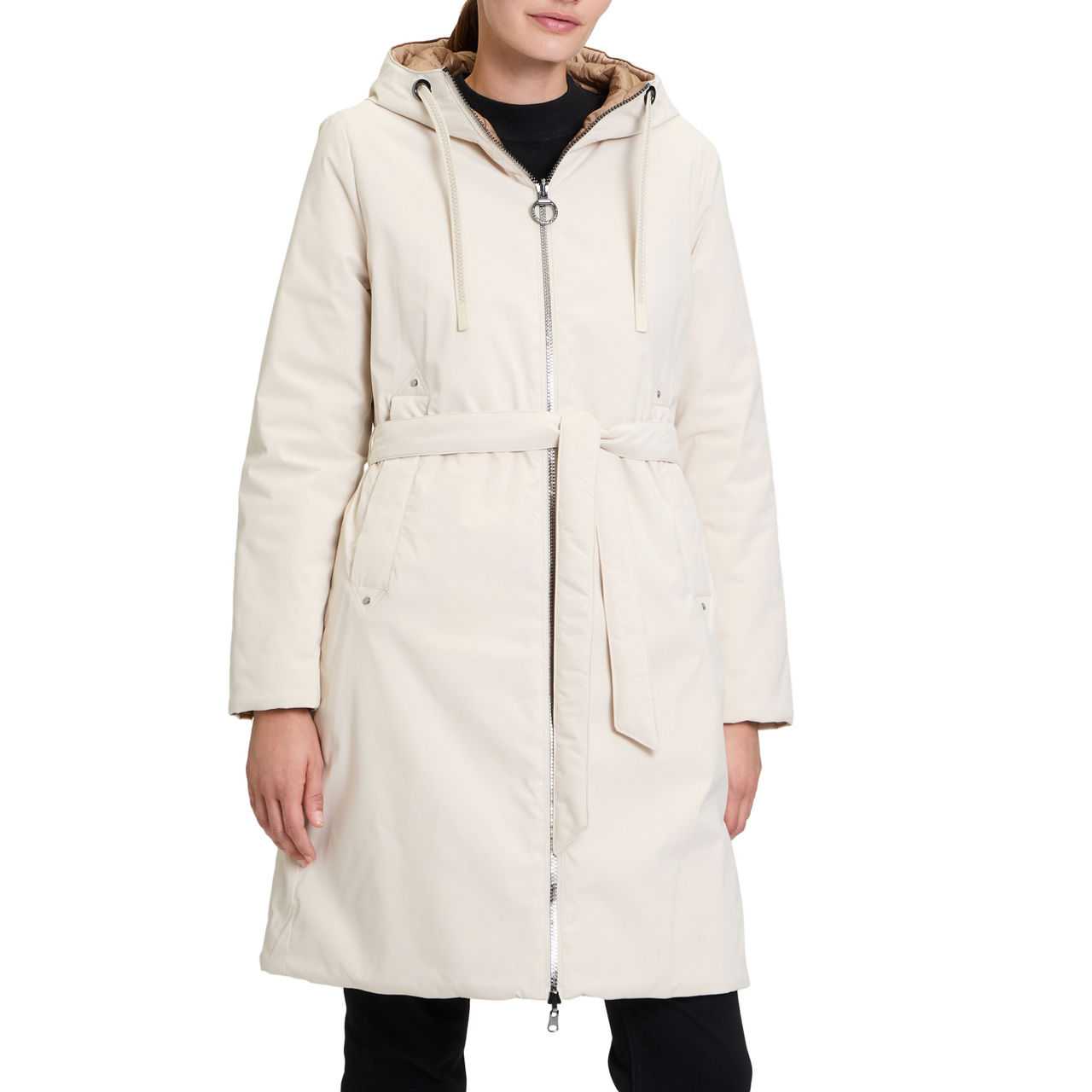 Quilt-Lined Belted Jacket Quilt-Lined Belted Jacket