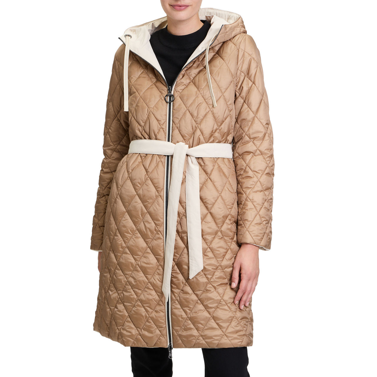 Quilt-Lined Belted Jacket Quilt-Lined Belted Jacket