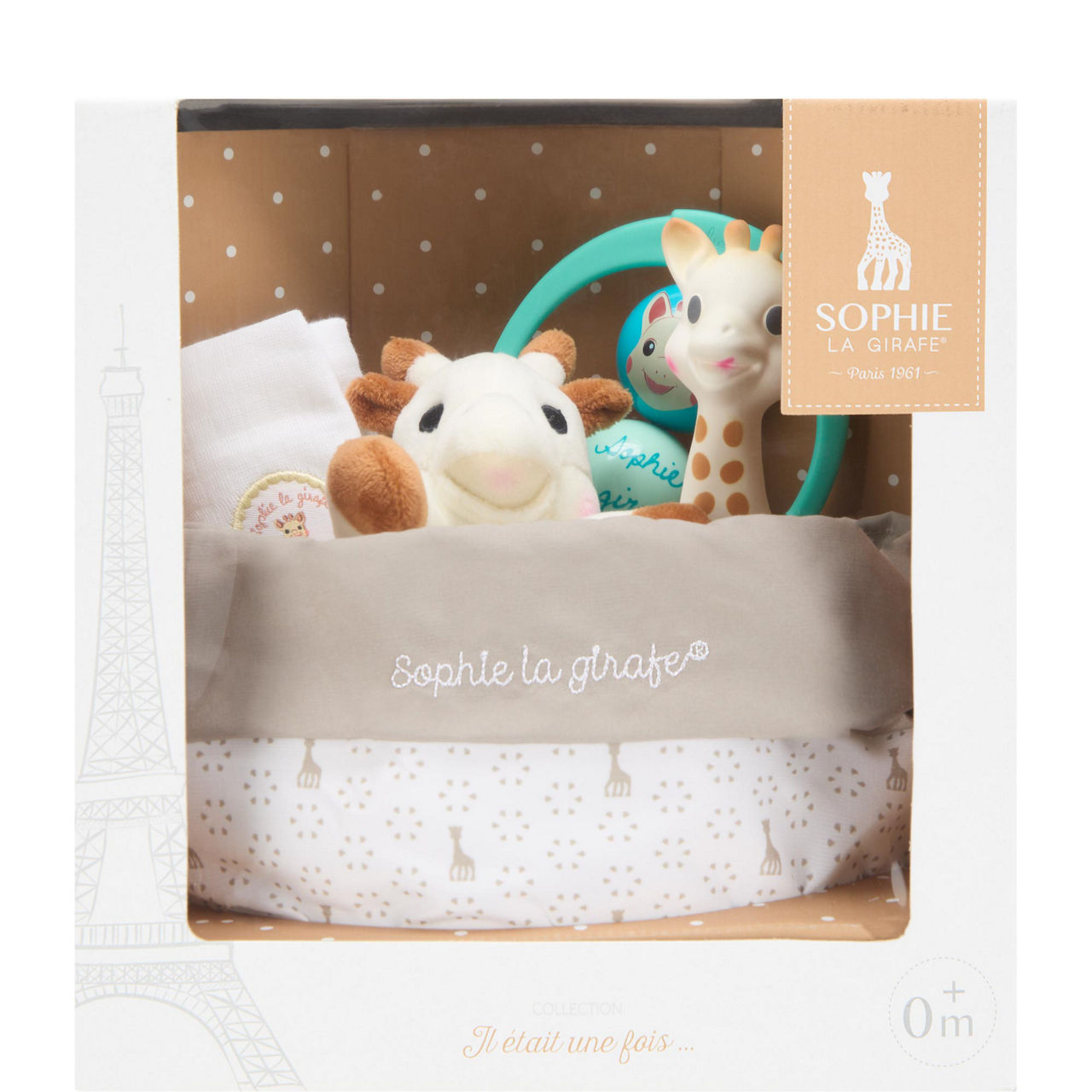 Sophie The Giraffe Birth Basket Set