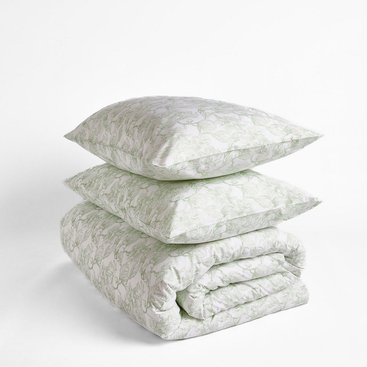 300 Thread Count Sage Magnolia Duvet Set 300 Thread Count Sage Magnolia Duvet Set