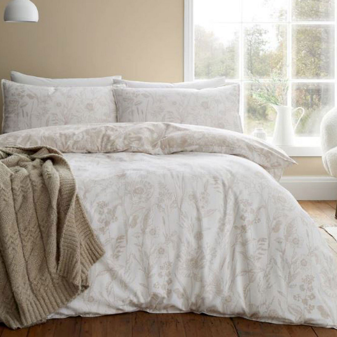 Olivia Floral Duvet Set Natural Olivia Floral Duvet Set Natural