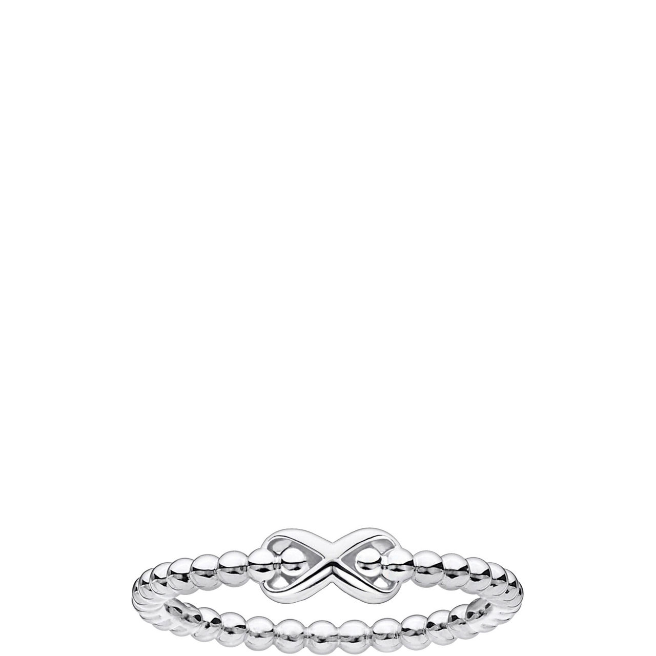 Silver Infinity Dots Ring