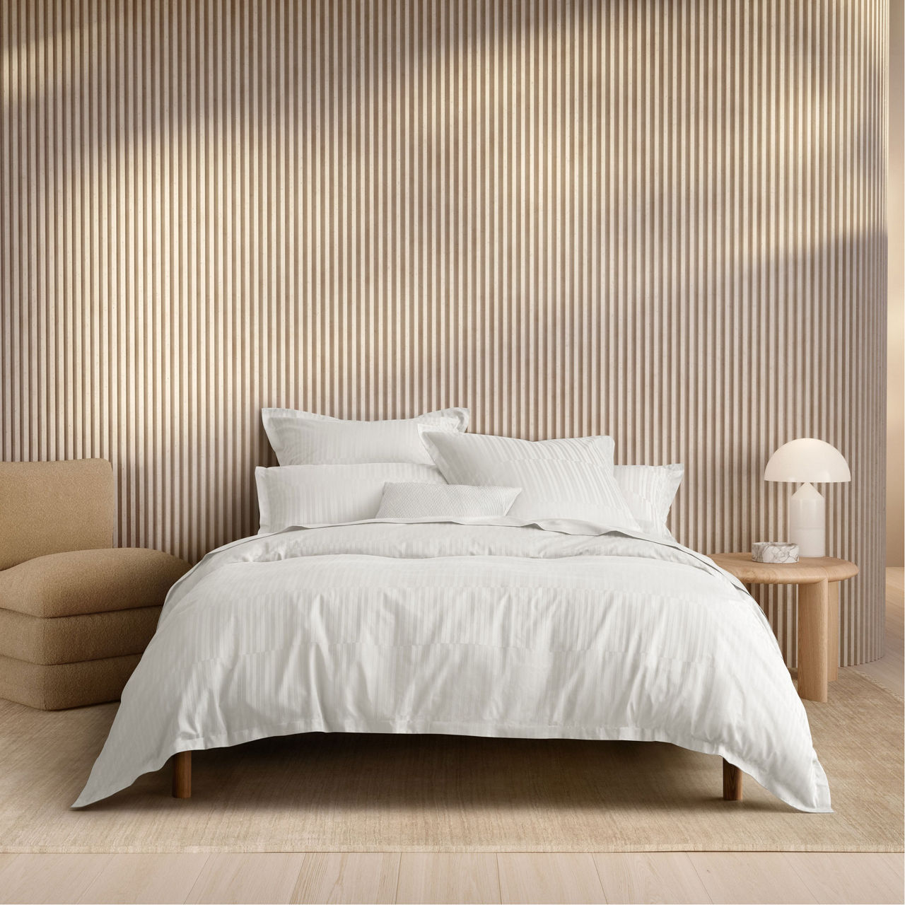 Saxton Duvet Cover Set White Saxton Duvet Cover Set White