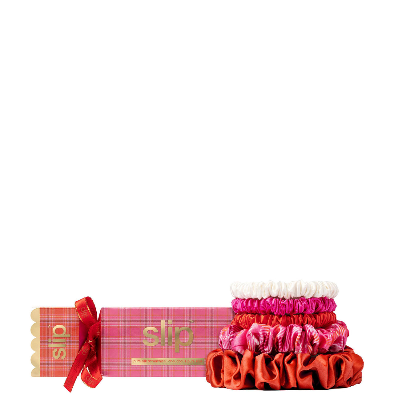 Pure Silk Assorted Scrunchie Cracker - Scarlet