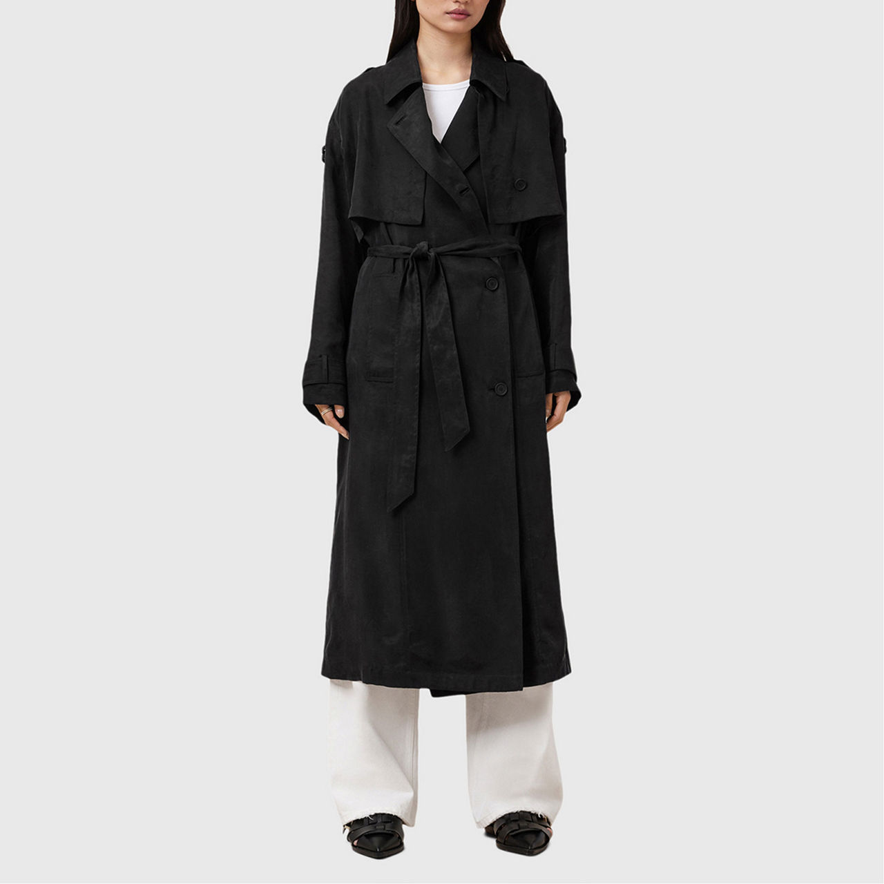 Linnie Double-Breasted Trench Coat Linnie Double-Breasted Trench Coat