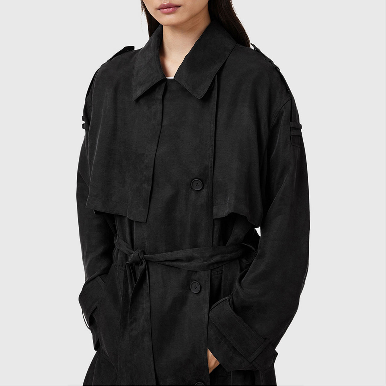 Linnie Double-Breasted Trench Coat Linnie Double-Breasted Trench Coat