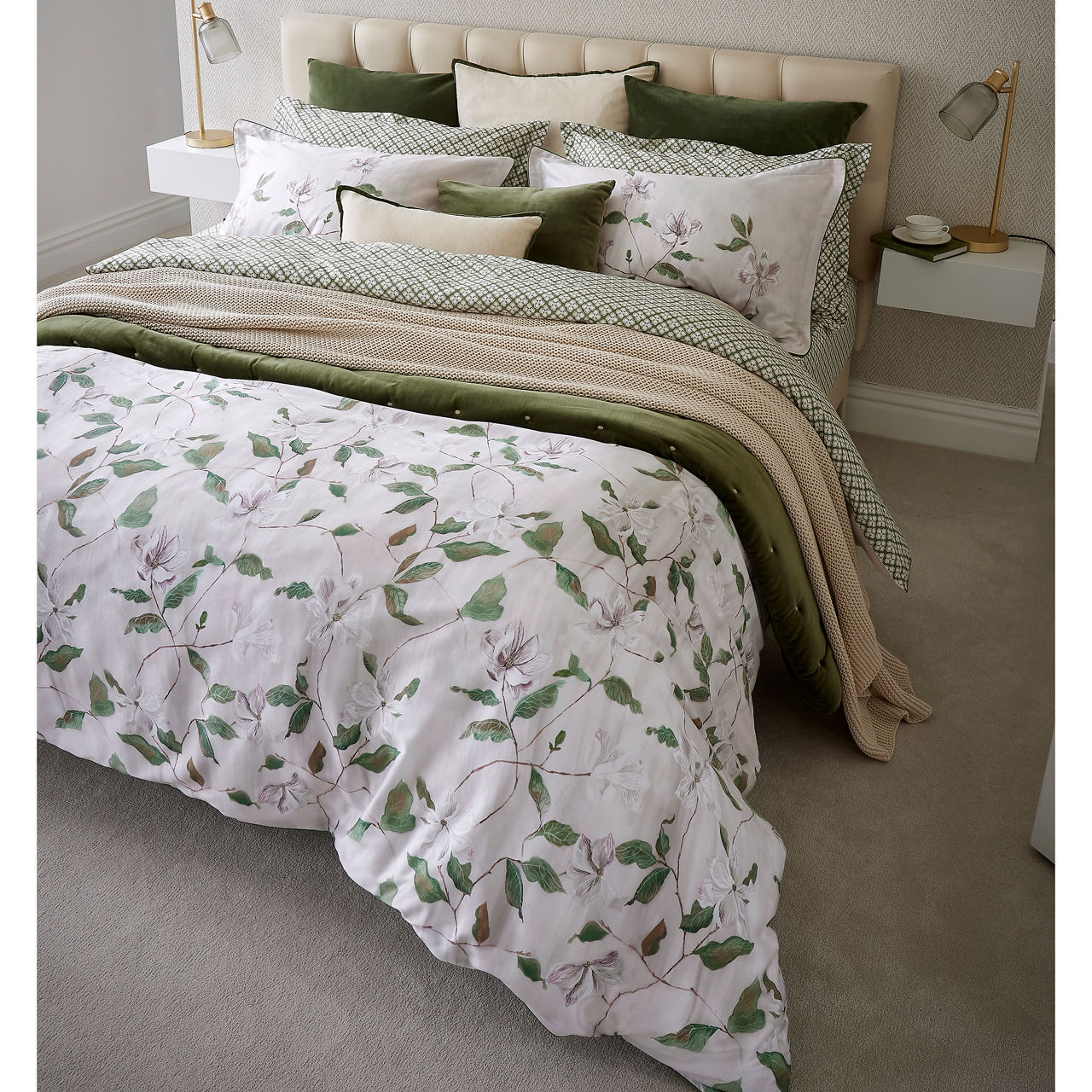 Magnolia Duvet Set Olive Magnolia Duvet Set Olive