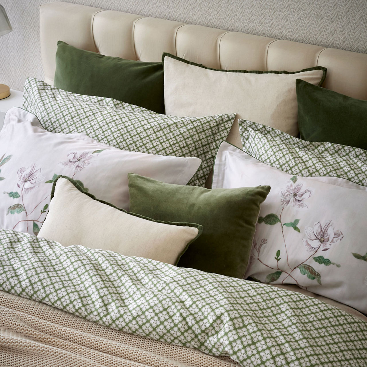 Magnolia Duvet Set Olive Magnolia Duvet Set Olive