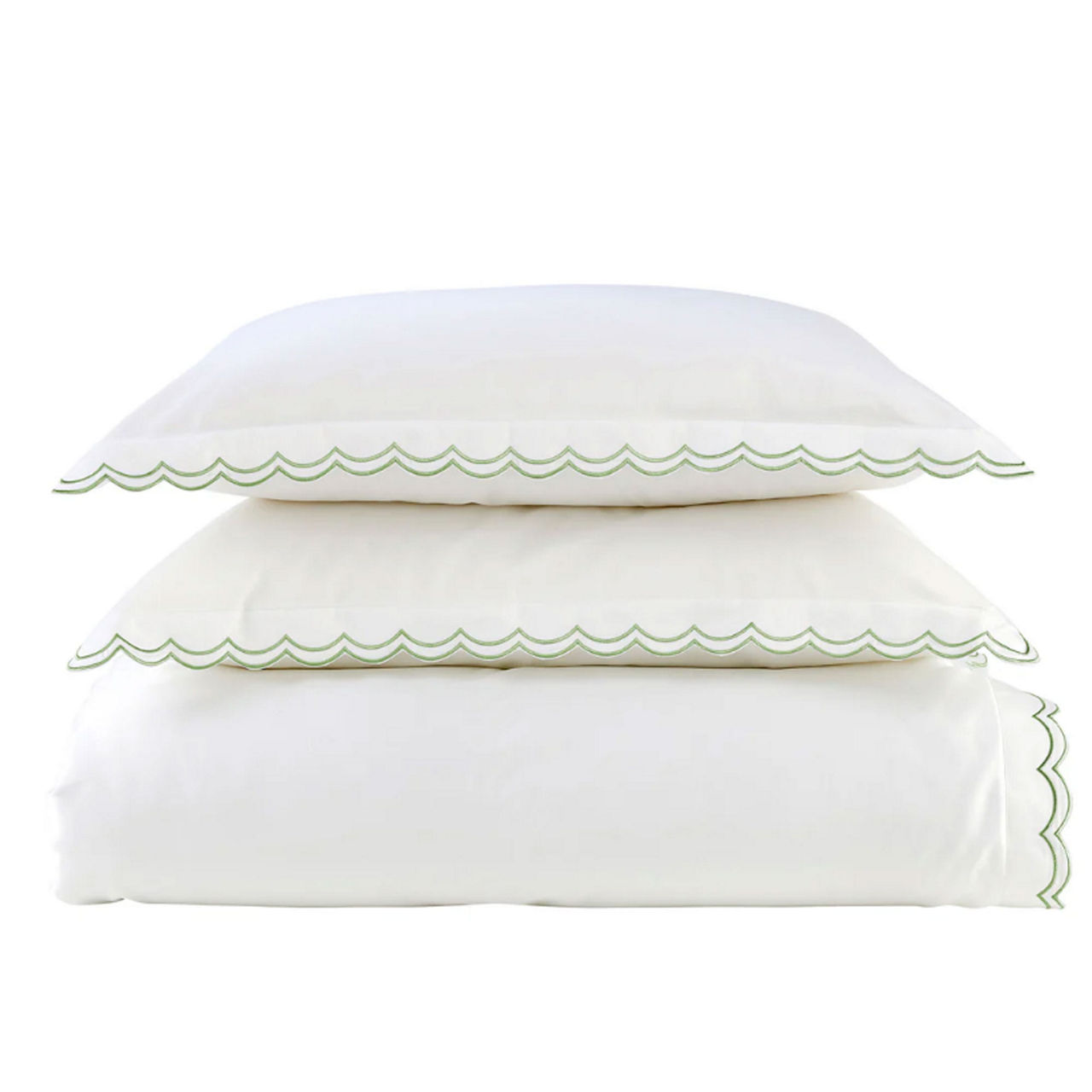 Scallop Edge Single Duvet Set Matcha Scallop Edge Single Duvet Set Matcha