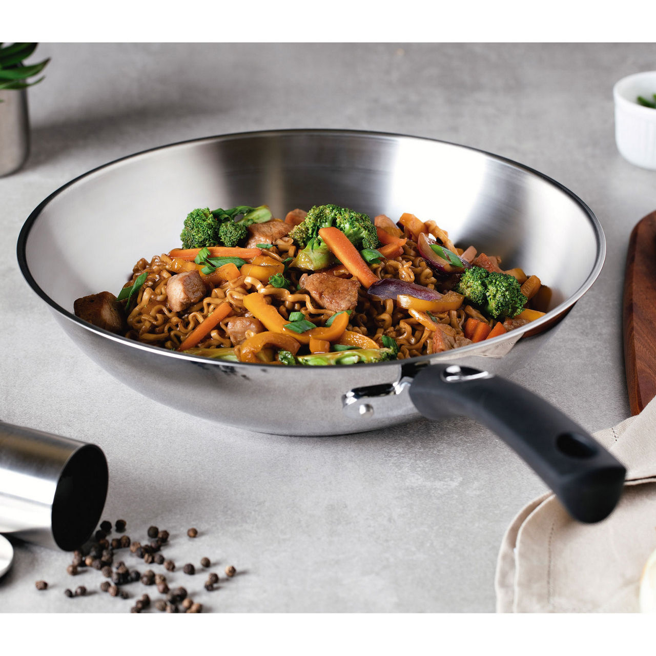 Stainless Steel Wok 28cm Stainless Steel Wok 28cm