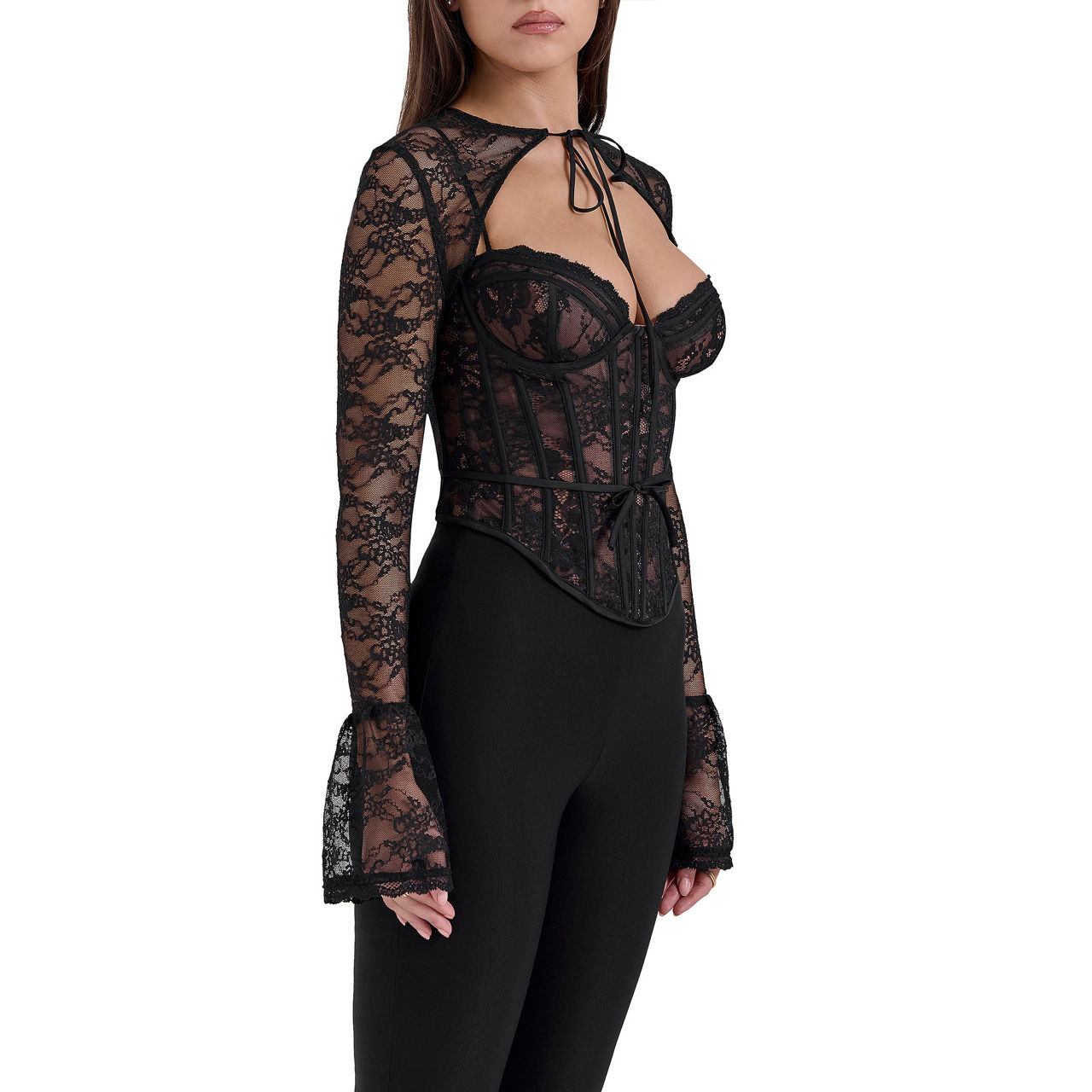 Lisette Lace Corset Bolero Top Lisette Lace Corset Bolero Top