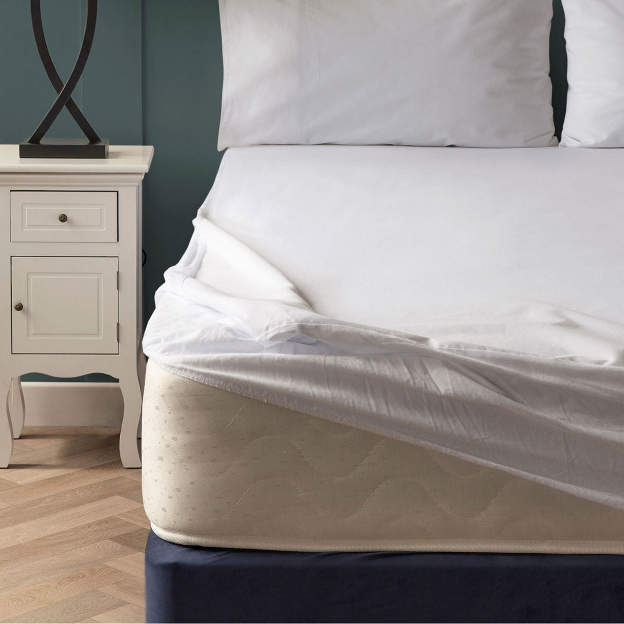 Cotton Jersey Mattress Protector White Cotton Jersey Mattress Protector White