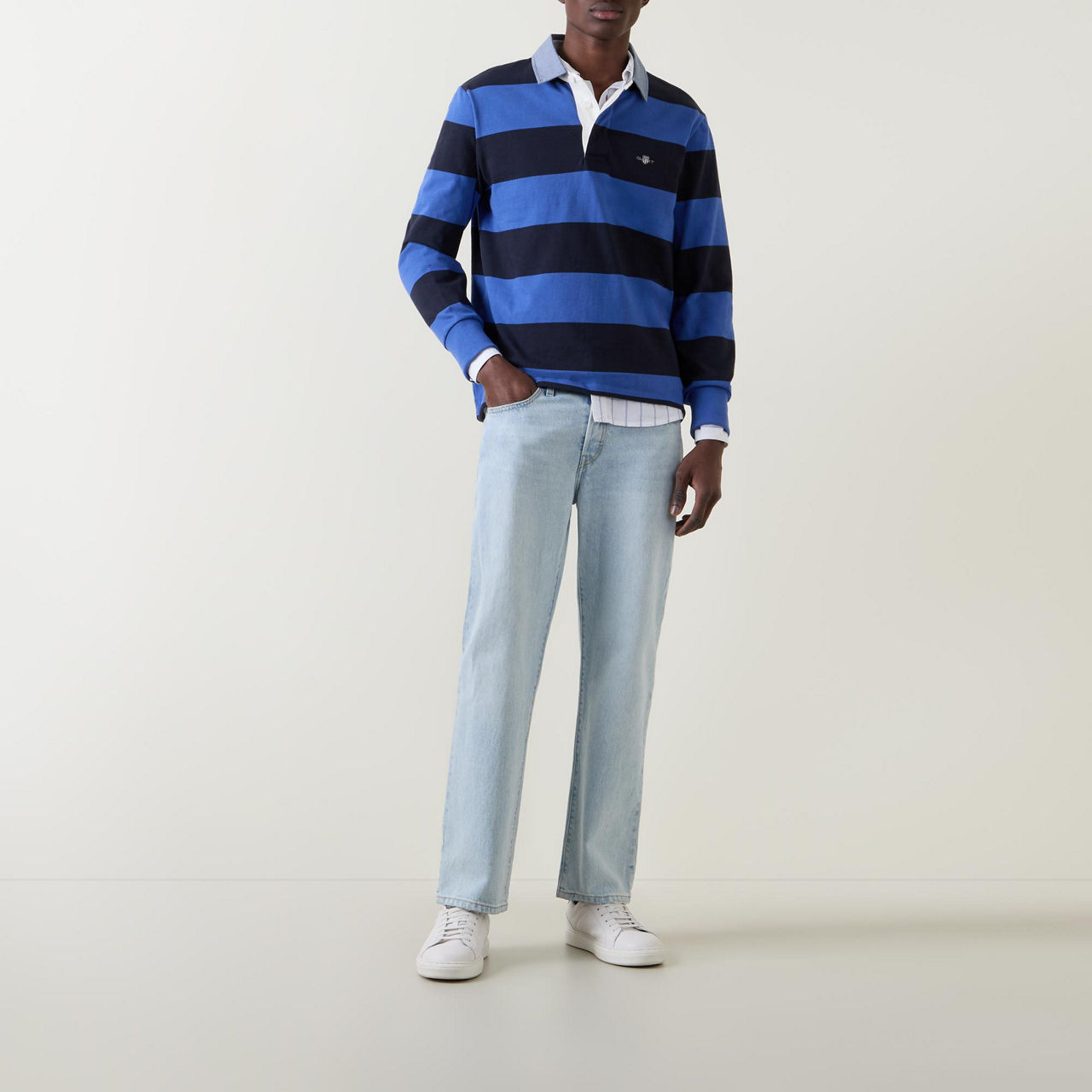 Shield Logo Striped Rugby Shirt Shield Logo Striped Rugby Shirt