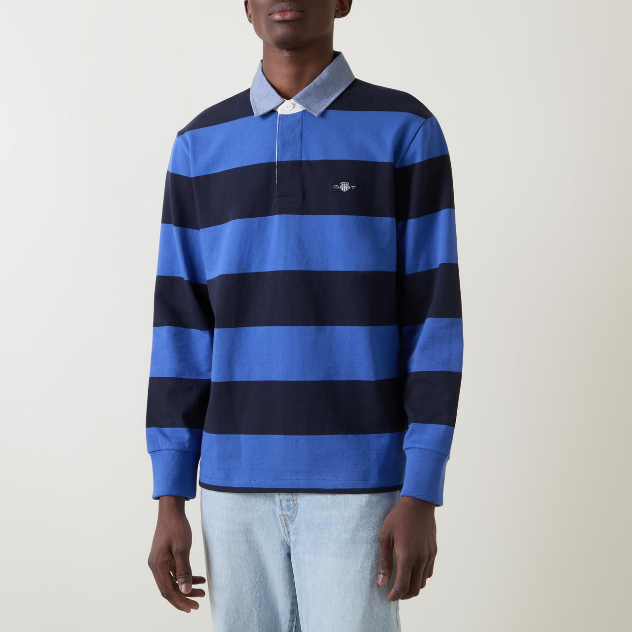 Shield Logo Striped Rugby Shirt Shield Logo Striped Rugby Shirt