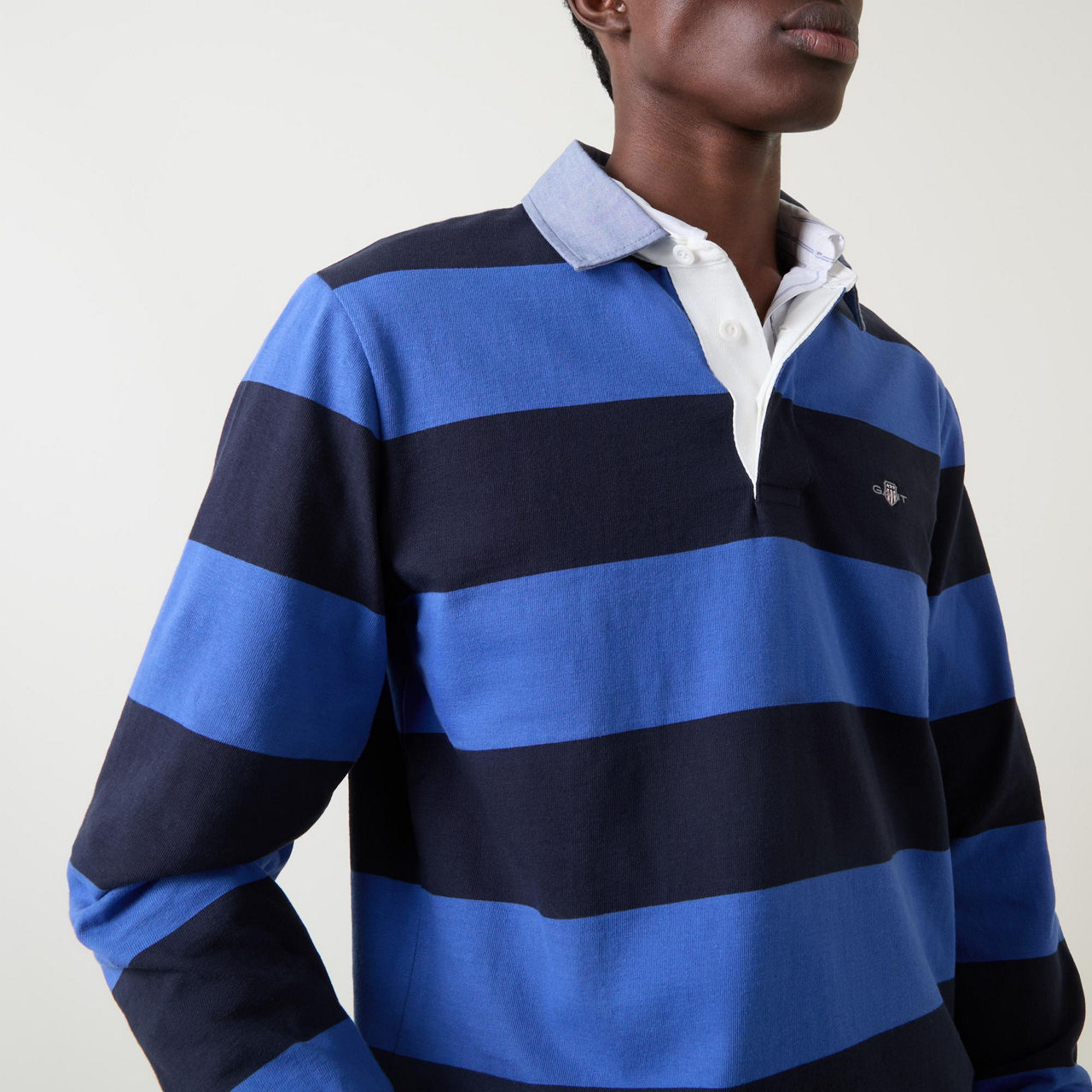 Shield Logo Striped Rugby Shirt Shield Logo Striped Rugby Shirt