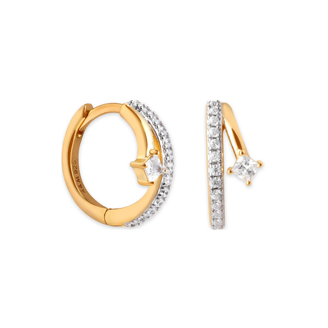 Pavé Crystal Illusion Huggie Earrings Pavé Crystal Illusion Huggie Earrings