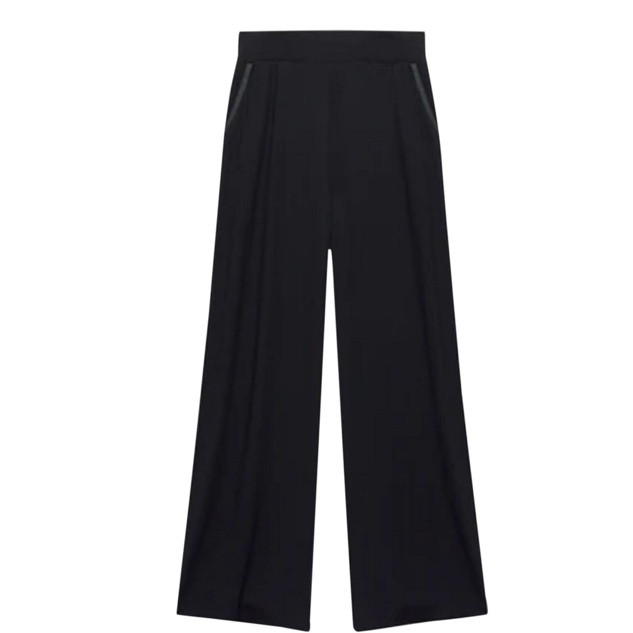 High-Rise Palazzo Wide Leg Trousers