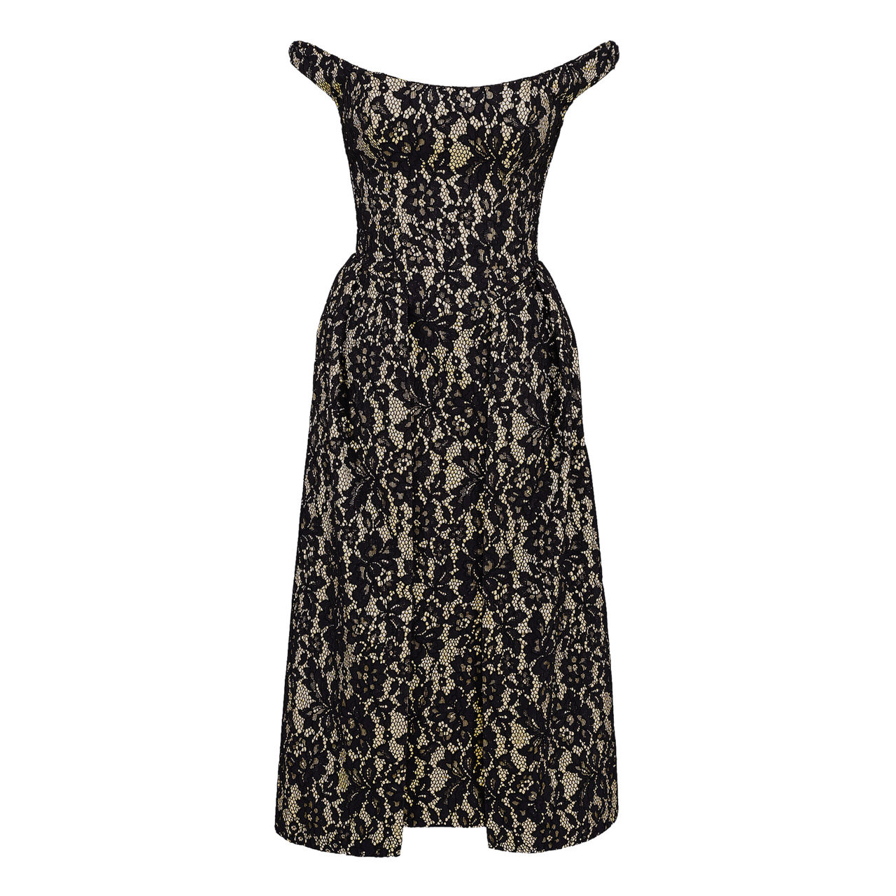 Charming Lace Off-The-Shoulder Gown Charming Lace Off-The-Shoulder Gown