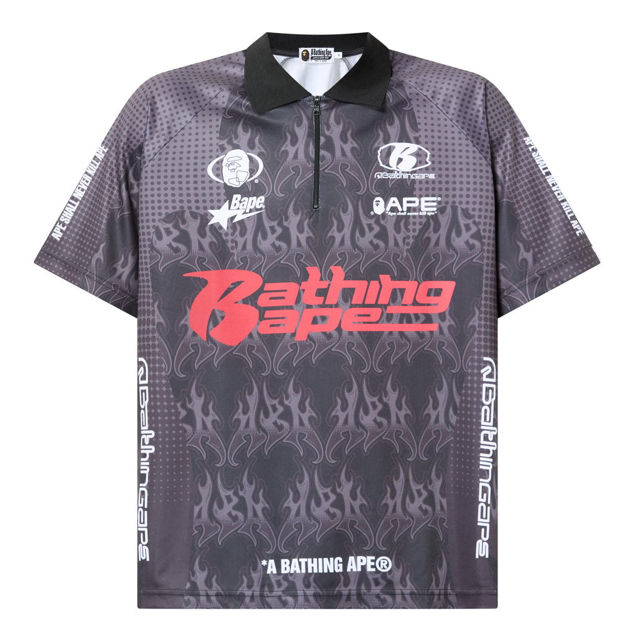 Flame Logo Half-Zip Polo Shirt Flame Logo Half-Zip Polo Shirt