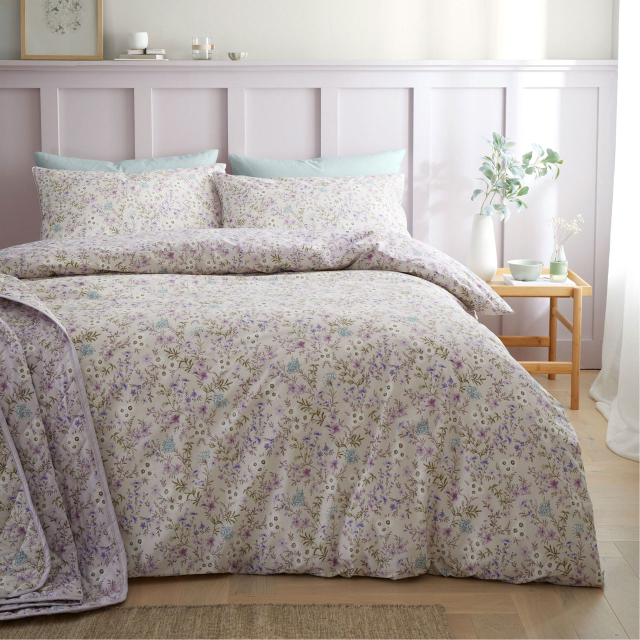 Ditsy Floral Duvet Set Lilac Ditsy Floral Duvet Set Lilac