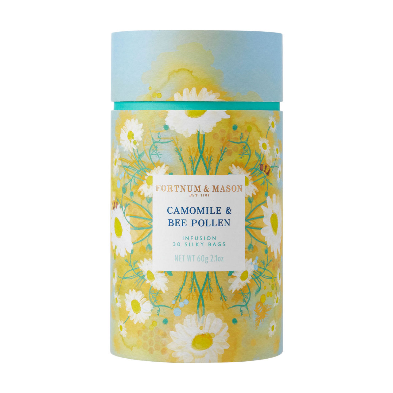 Camomile & Bee Pollen Infusion - 30 Silky Bags 60g Camomile & Bee Pollen Infusion - 30 Silky Bags 60g