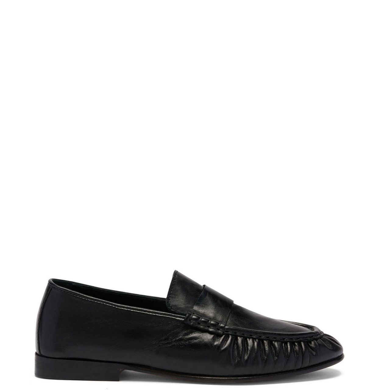 Apley Ruched Leather Loafers
