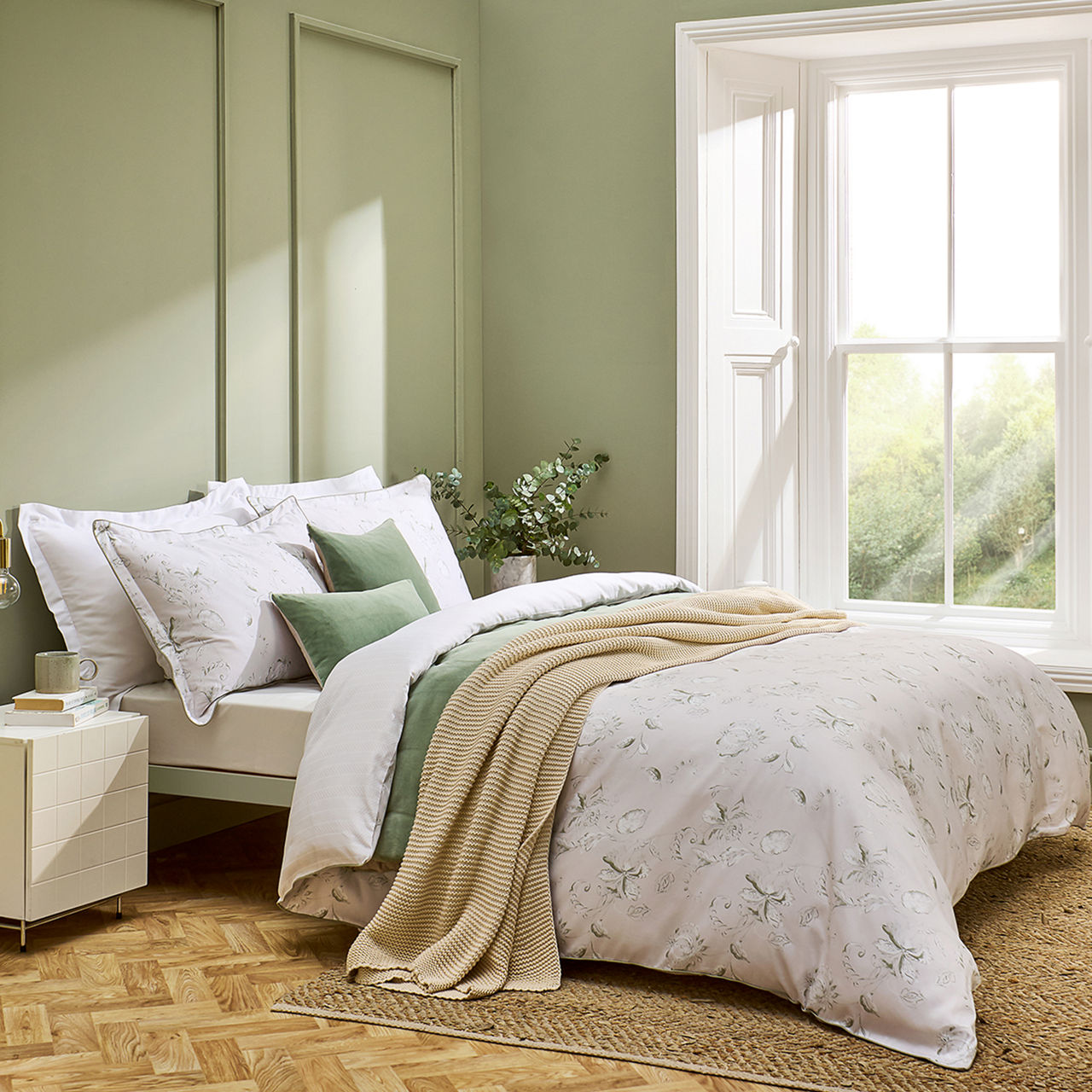 Hatton Duvet Cover Set Sage Hatton Duvet Cover Set Sage