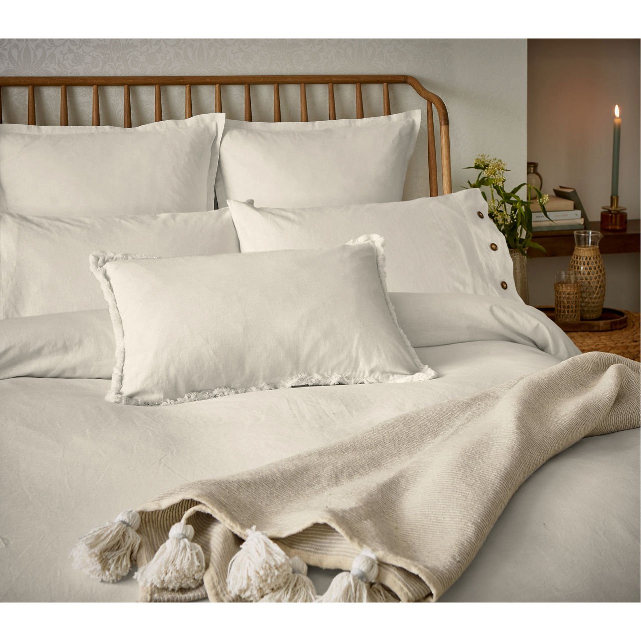 Linen Cotton Duvet Cover Ivory Linen Cotton Duvet Cover Ivory