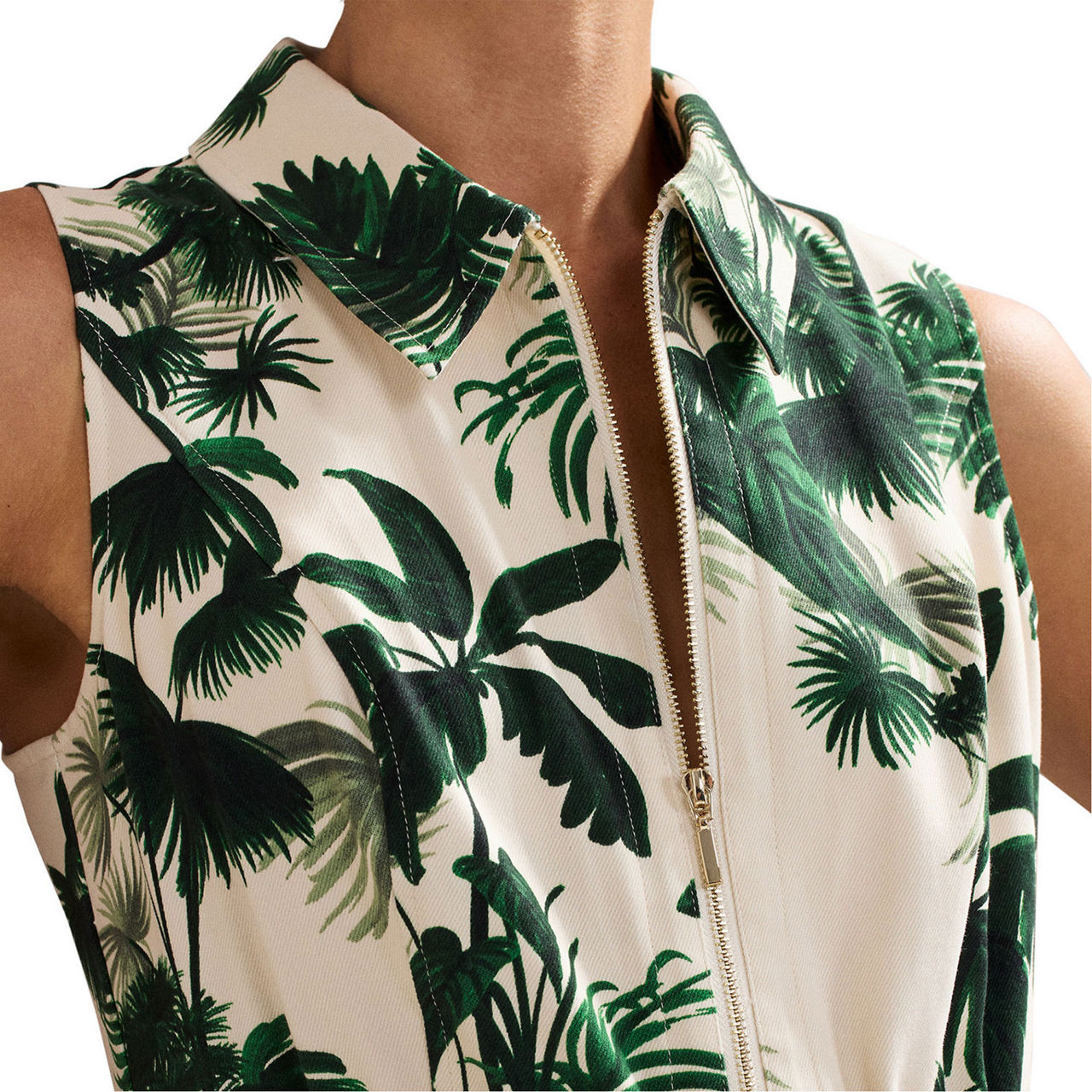 Tullisa Palm Zip Front Jumpsuit Tullisa Palm Zip Front Jumpsuit