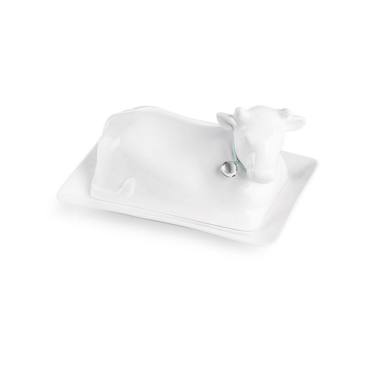 Whiteware Cow Ceramic Butterdish Whiteware Cow Ceramic Butterdish